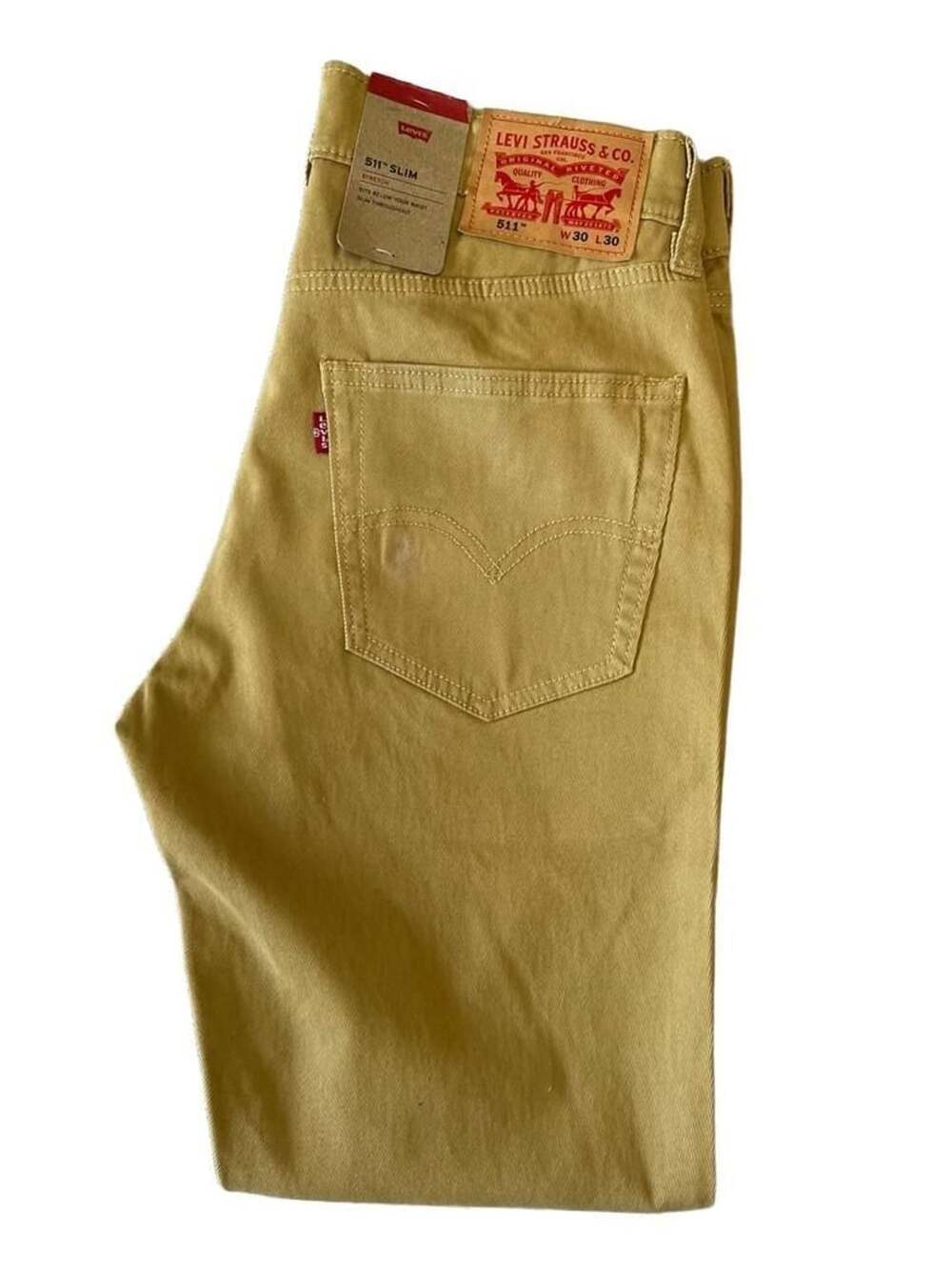 Levi's 511 Slim Fit Men's Jeans W30 L30 Mustard Yellow New